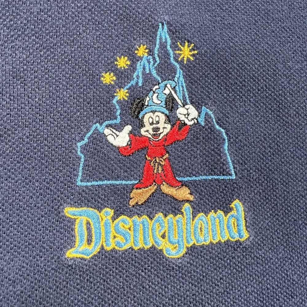 Disneyland‎ Resort Polo Shirt Men's XL Navy Blue Mickey Embroidered Logo - Picture 3 of 11